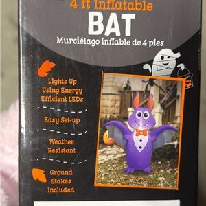💜🖤Huntington Home 4ft Inflatable Bat Costume - Black and Purple
